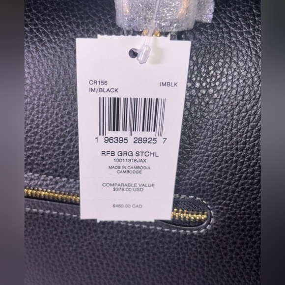 NWT Coach Georgia Satchel Bag In black pebbled leather - Picture 4 of 15